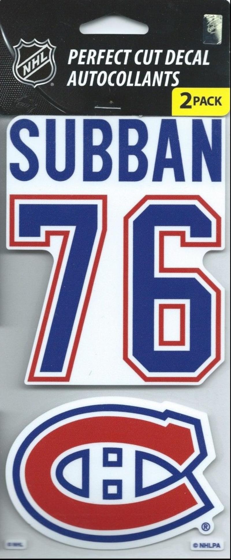 Montreal Canadiens P.K. Subban Perfect Cut Decal/Sticker Set of 2 NHL 4x4 Image 1
