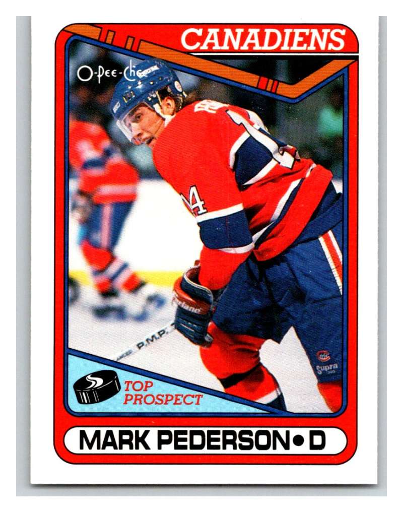 1990-91 O-Pee-Chee #82 Mark Pederson Mint Image 1