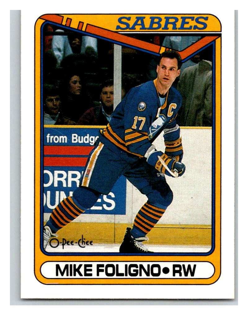 1990-91 O-Pee-Chee #123 Mike Foligno Mint Image 1