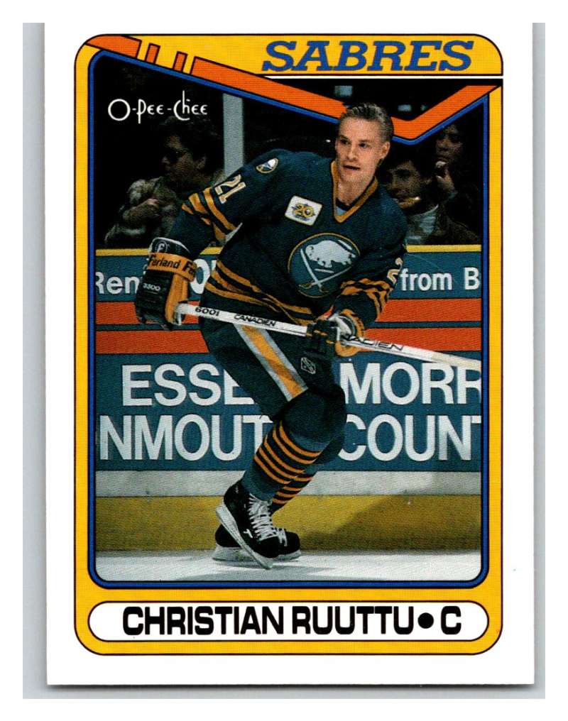1990-91 O-Pee-Chee #182 Christian Ruuttu Mint Image 1