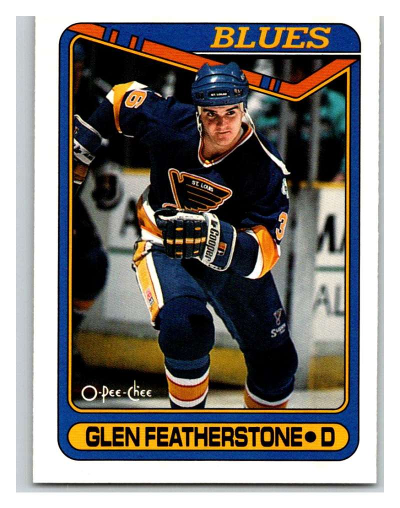 1990-91 O-Pee-Chee #387 Glen Featherstone Mint Image 1