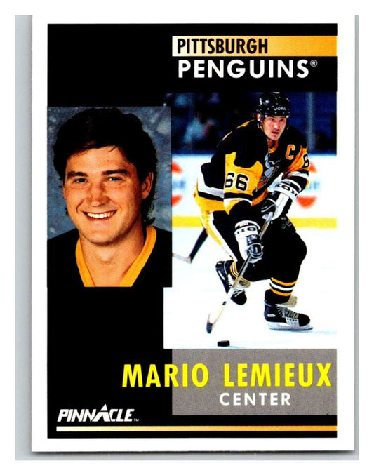 1991-92 Pinnacle #1 Mario Lemieux Penguins