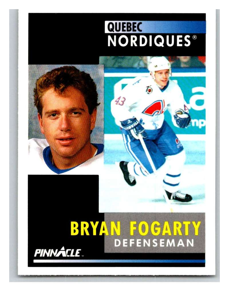 1991-92 Pinnacle #59 Bryan Fogarty Nordiques Image 1