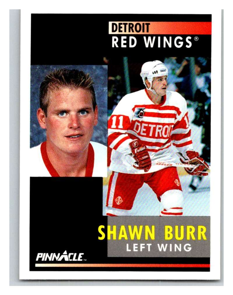 1991-92 Pinnacle #86 Shawn Burr Red Wings Image 1