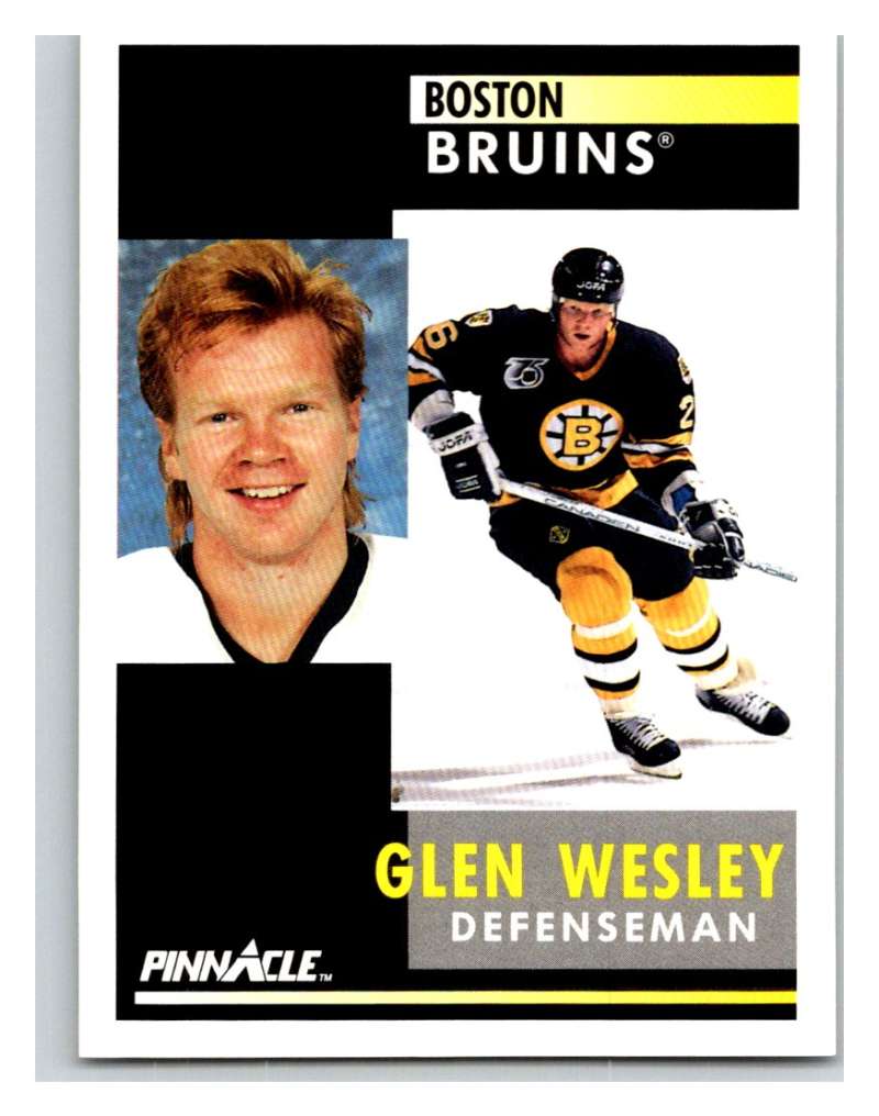 1991-92 Pinnacle #112 Glen Wesley Bruins Image 1