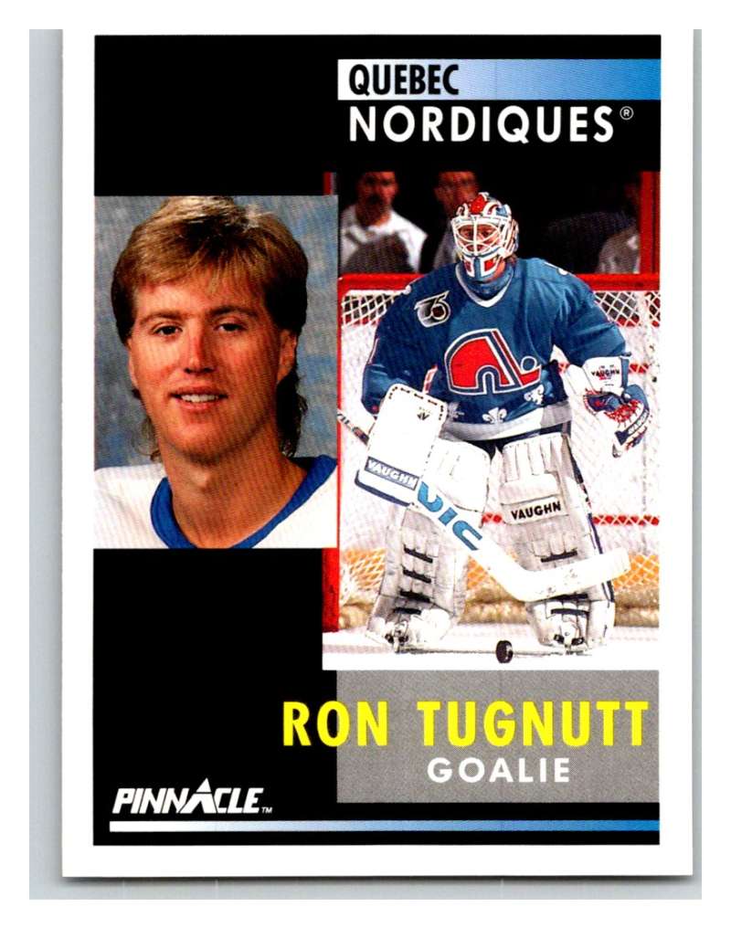 1991-92 Pinnacle #124 Ron Tugnutt Nordiques Image 1