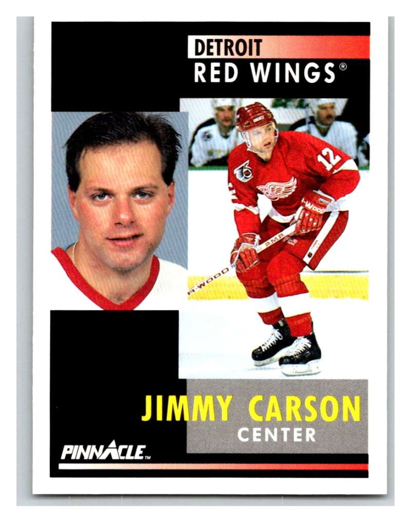 1991-92 Pinnacle #173 Jimmy Carson Red Wings Image 1