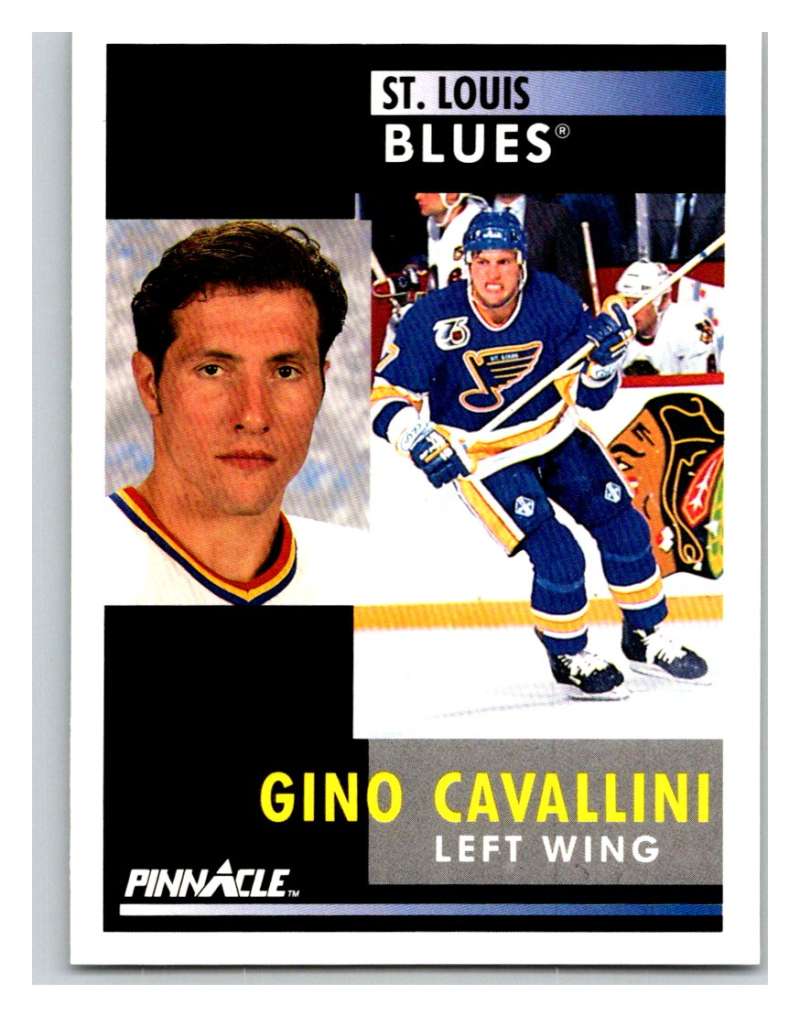 1991-92 Pinnacle #216 Gino Cavallini Blues Image 1