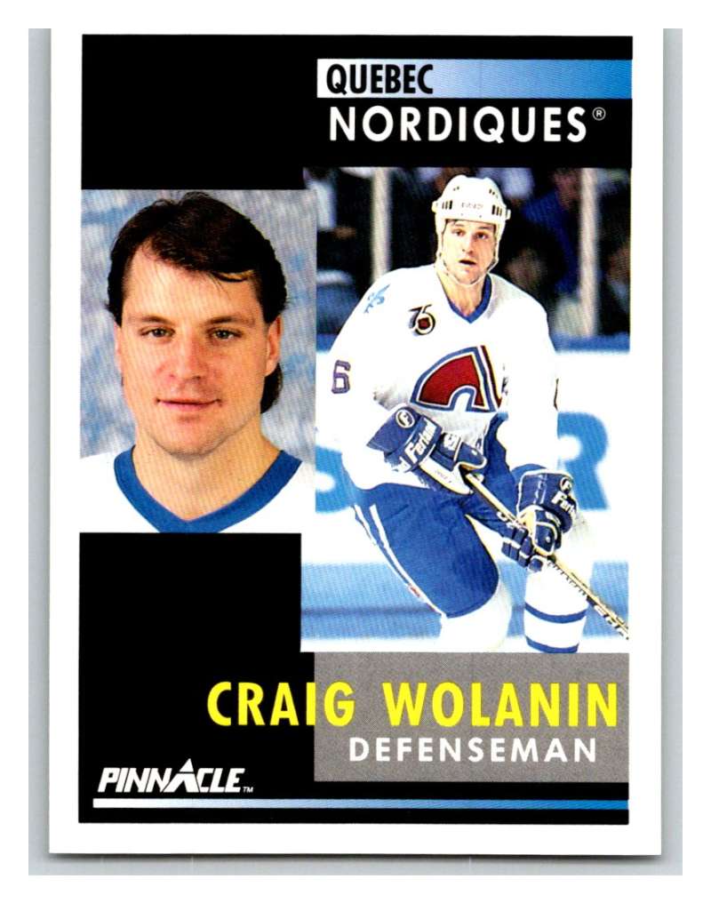 1991-92 Pinnacle #217 Craig Wolanin Nordiques Image 1