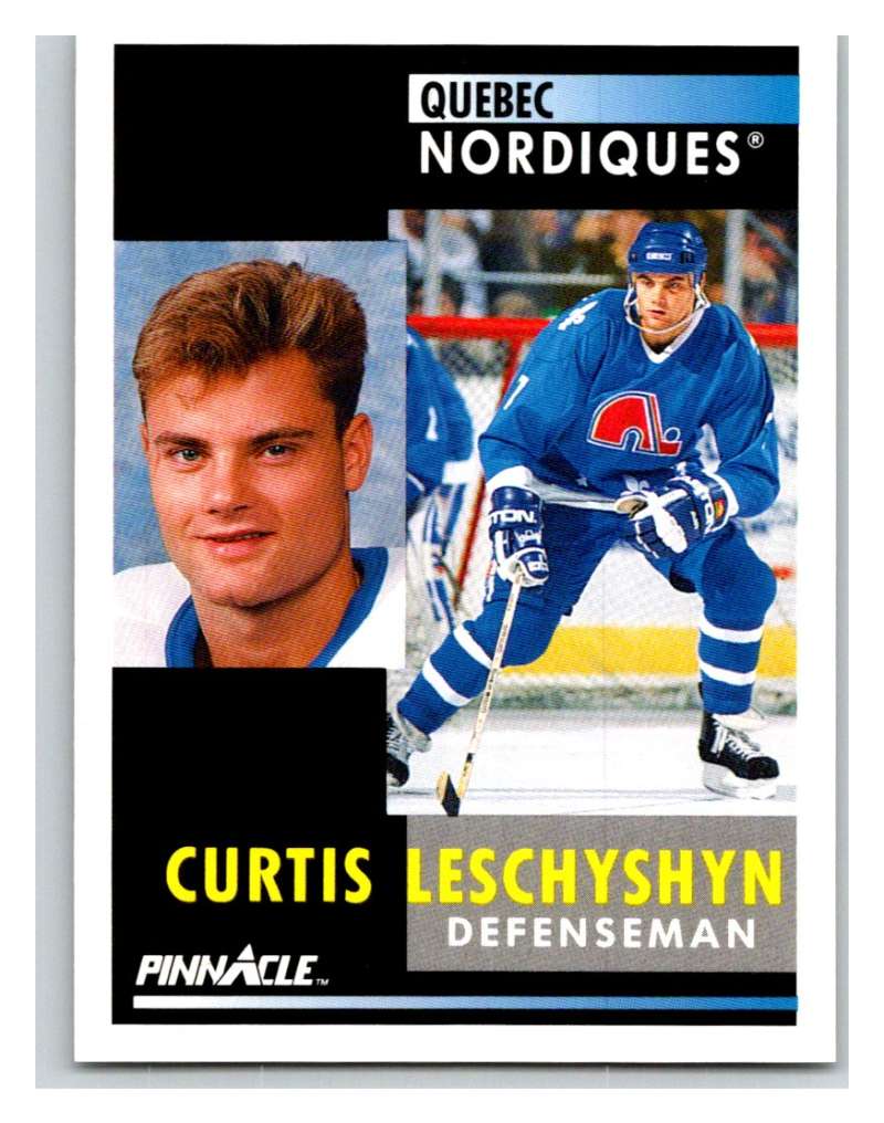 1991-92 Pinnacle #258 Curtis Leschyshyn Nordiques Image 1