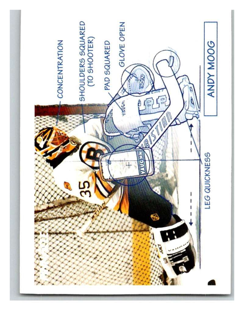 1991-92 Pinnacle #379 Andy Moog Bruins TECH