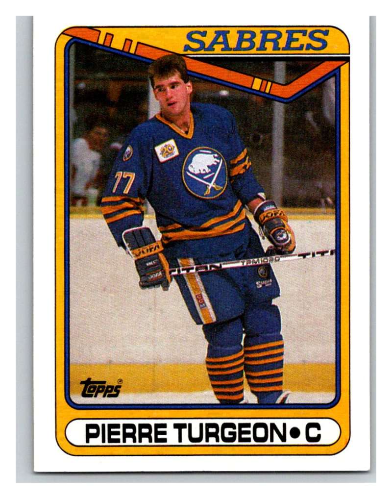 1990-91 Topps #66 Pierre Turgeon Mint Image 1