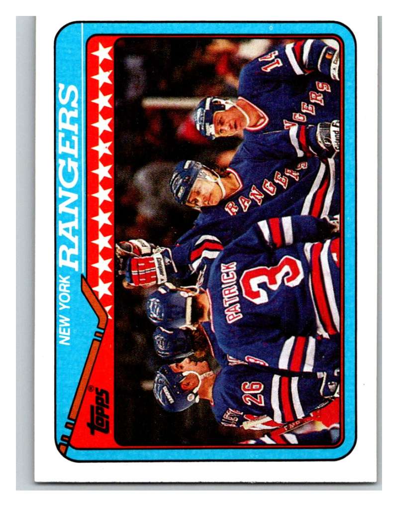1990-91 Topps #101 Rangers Team Mint Image 1