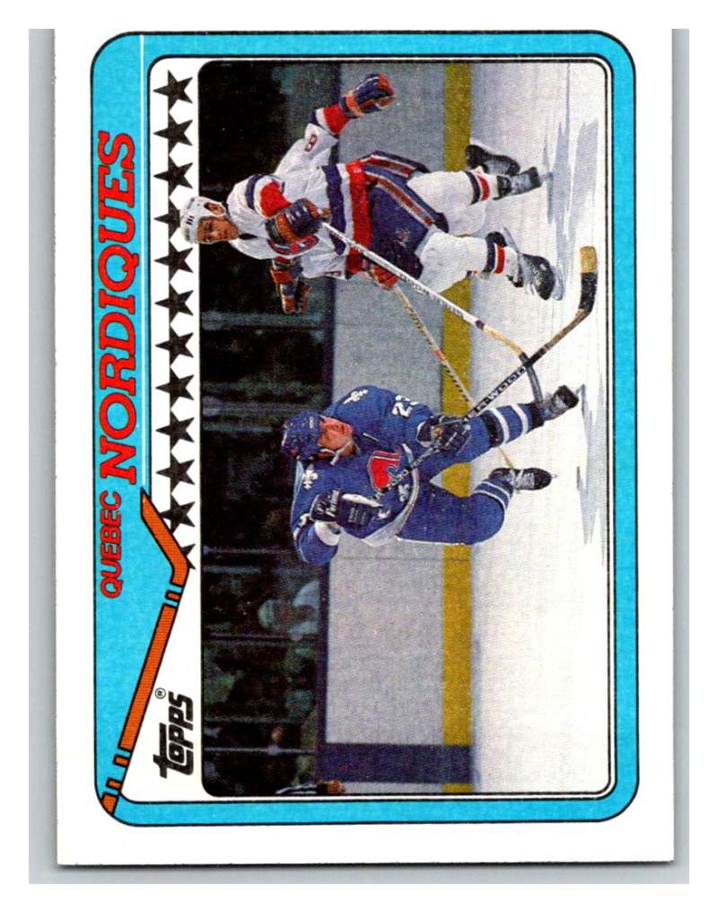 1990-91 Topps #122 Nordiques Team Mint Image 1