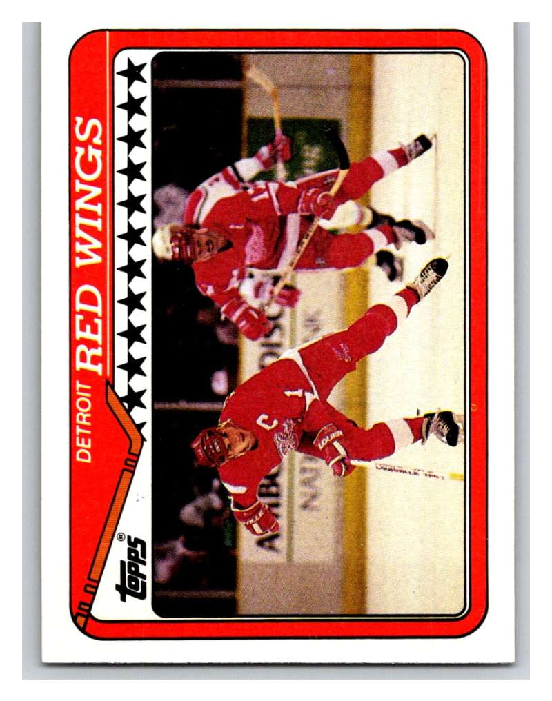 1990-91 Topps #133 Red Wings Team Mint Image 1