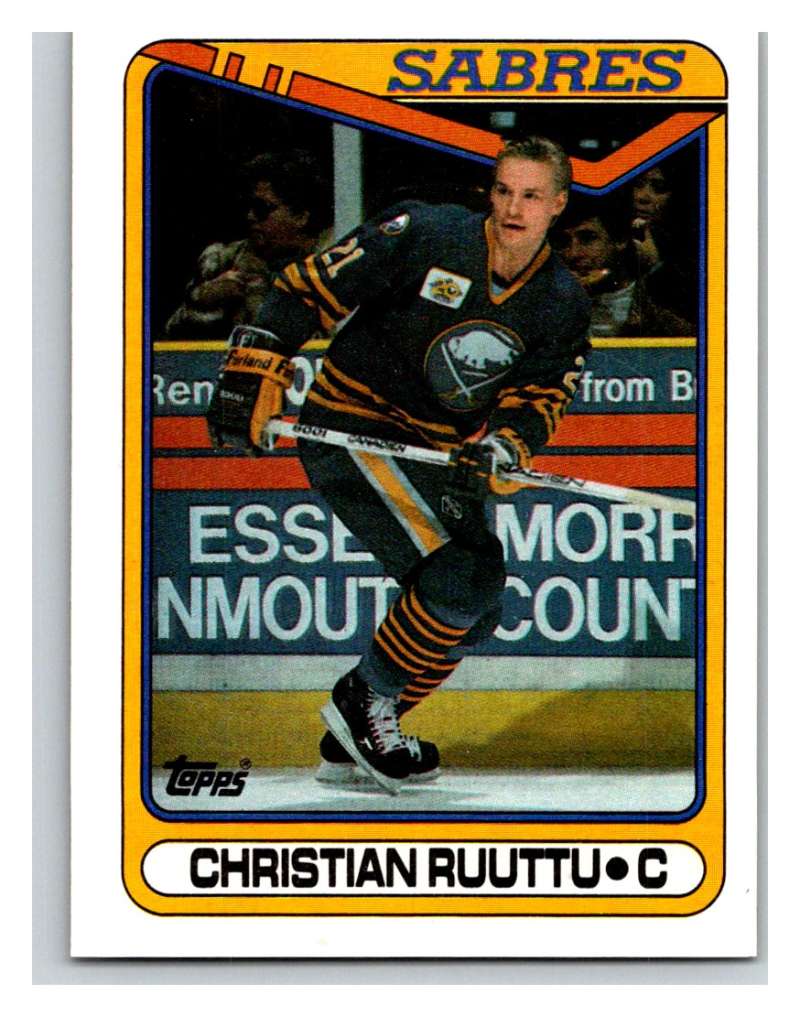 1990-91 Topps #182 Christian Ruuttu Mint Image 1