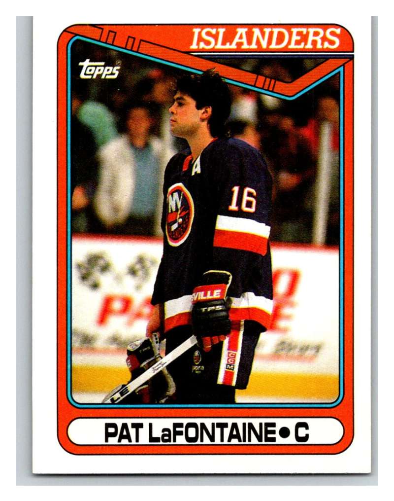 1990-91 Topps #184 Pat LaFontaine Mint Image 1