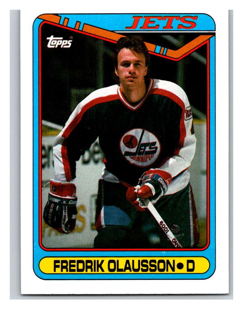 1990-91 Topps #242 Fredrik Olausson Mint Image 1
