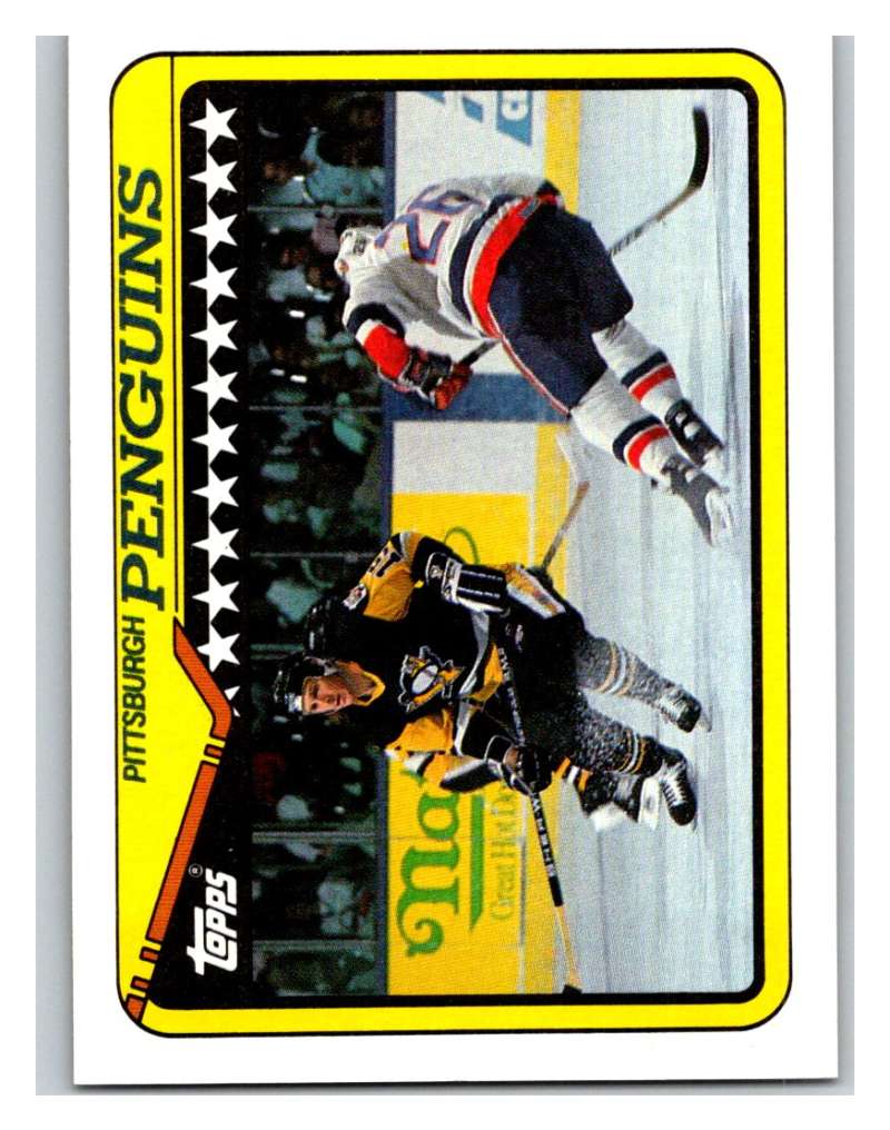 1990-91 Topps #326 Penguins Team Mint Image 1