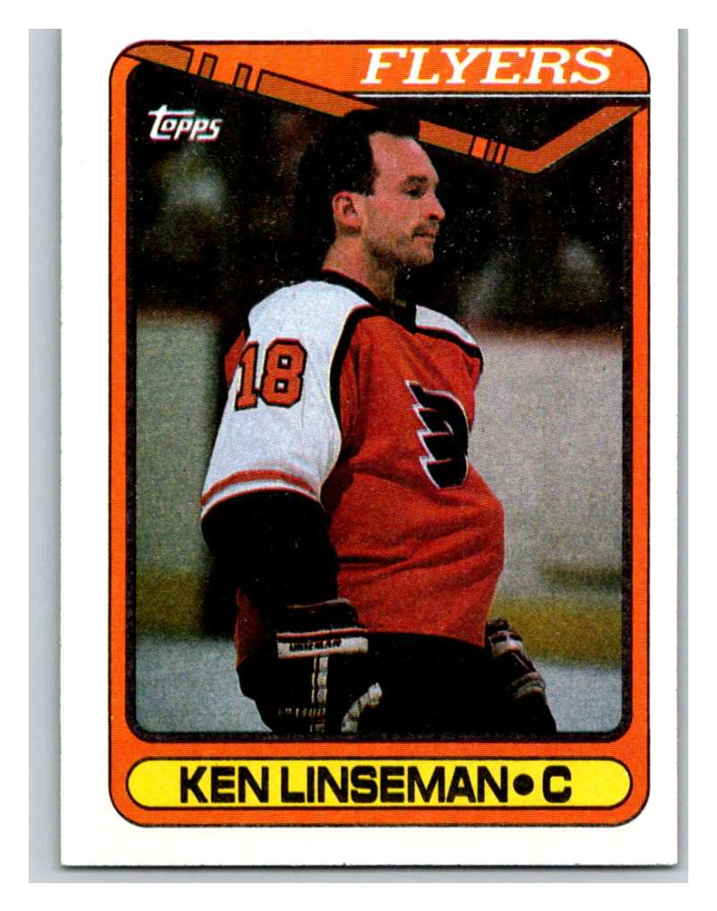 1990-91 Topps #345 Ken Linseman Mint Image 1