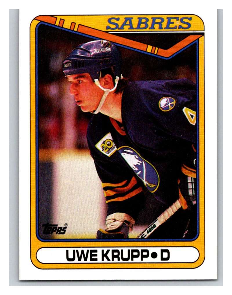1990-91 Topps #390 Uwe Krupp Mint Image 1