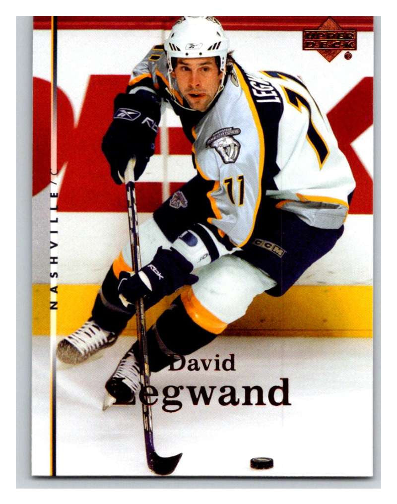 2007-08 Upper Deck #13 David Legwand Predators