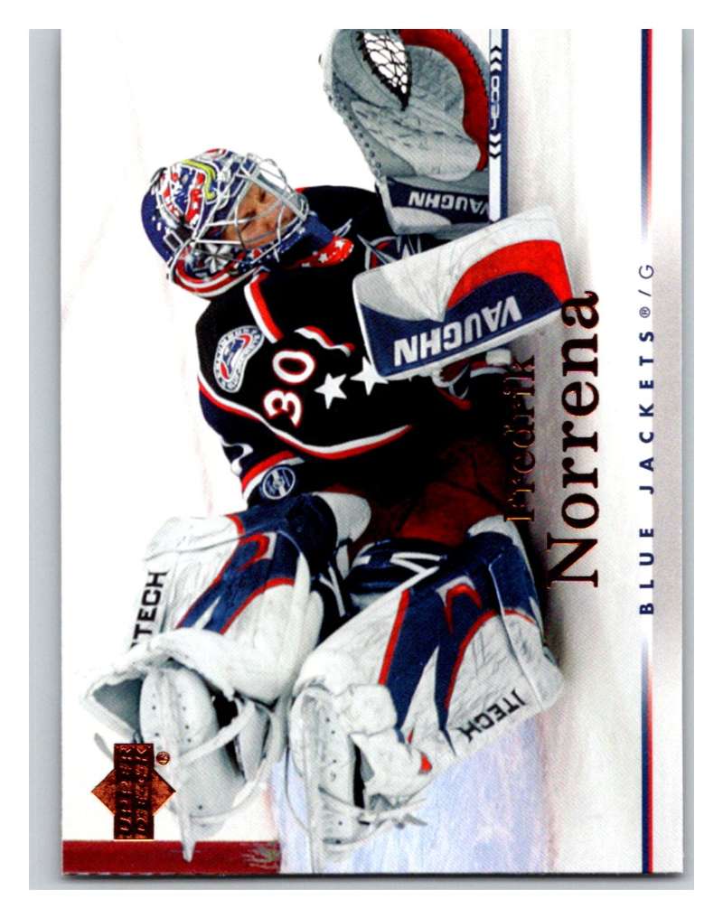 2007-08 Upper Deck #21 Fredrik Norrena Blue Jackets Image 1