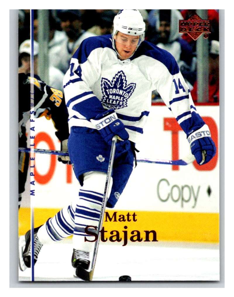2007-08 Upper Deck #154 Matt Stajan Maple Leafs Image 1