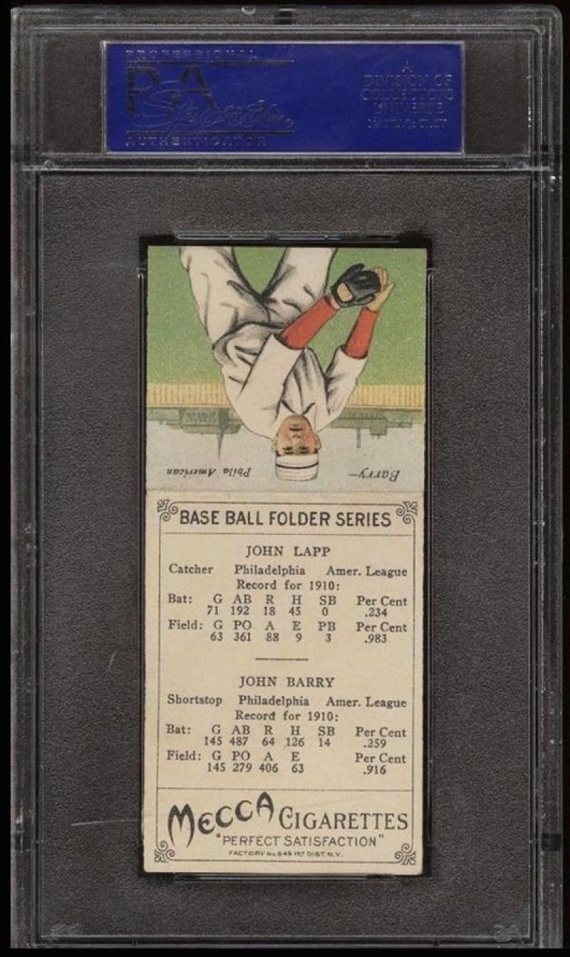 1911 T201 Mecca Double Folders JACK LAPP / JACK BARRY PSA 5