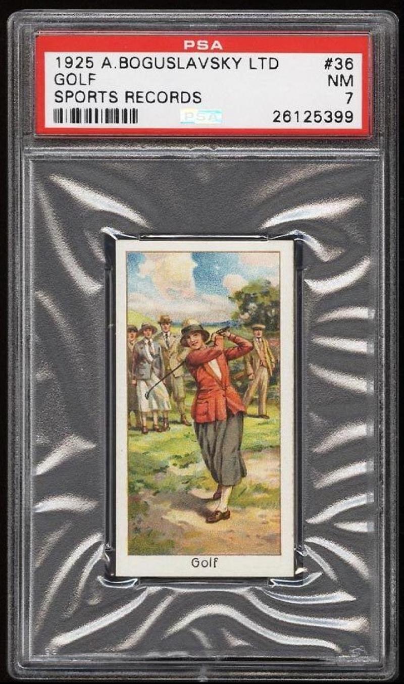 1925 Turf Cigarettes Boguslavsky Sports Records Golf #36 PSA 7 NRMT