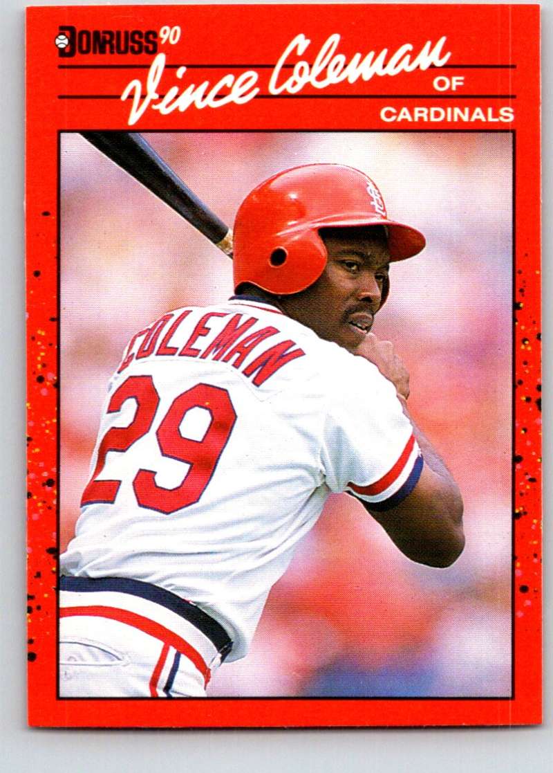 1990 Donruss #279 Vince Coleman Mint Image 1