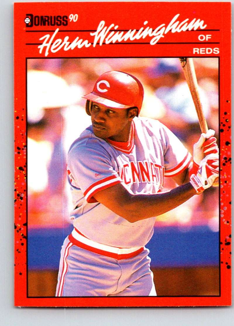 1990 Donruss #478 Herm Winningham Mint Image 1