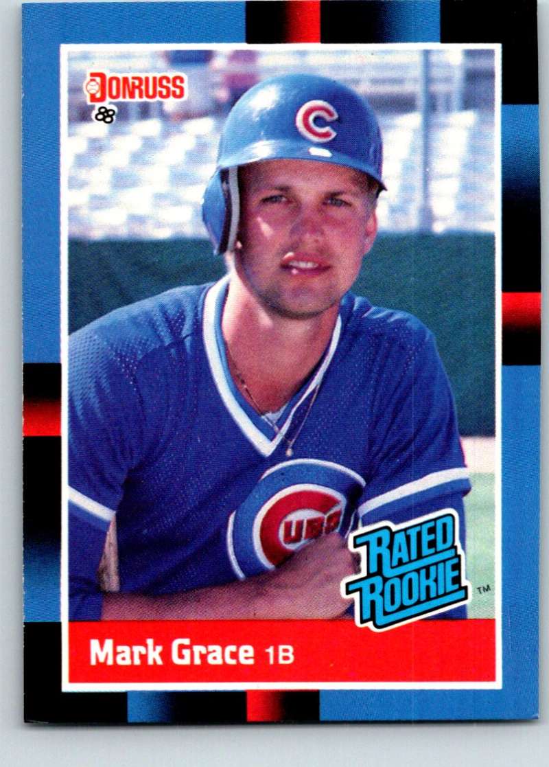 1988 Donruss #40 Mark Grace Mint RC Rookie Image 1