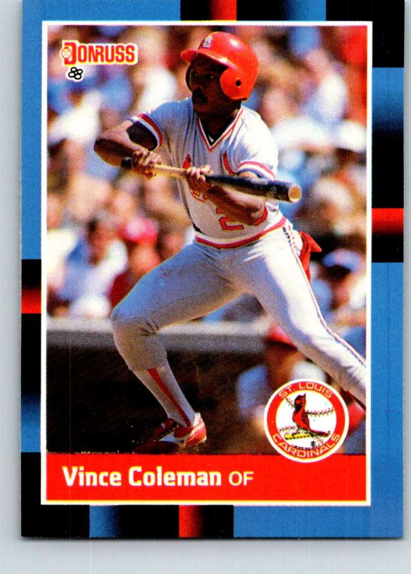 1988 Donruss #293 Vince Coleman Mint Image 1