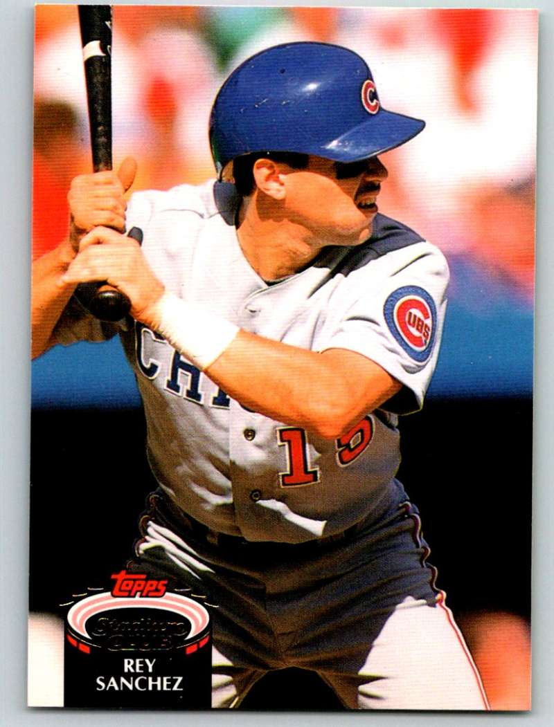 1992 Stadium Club #308 Rey Sanchez Mint RC Rookie Image 1