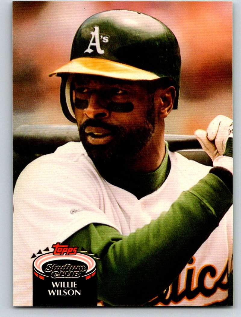 1992 Stadium Club #343 Willie Wilson Mint Image 1