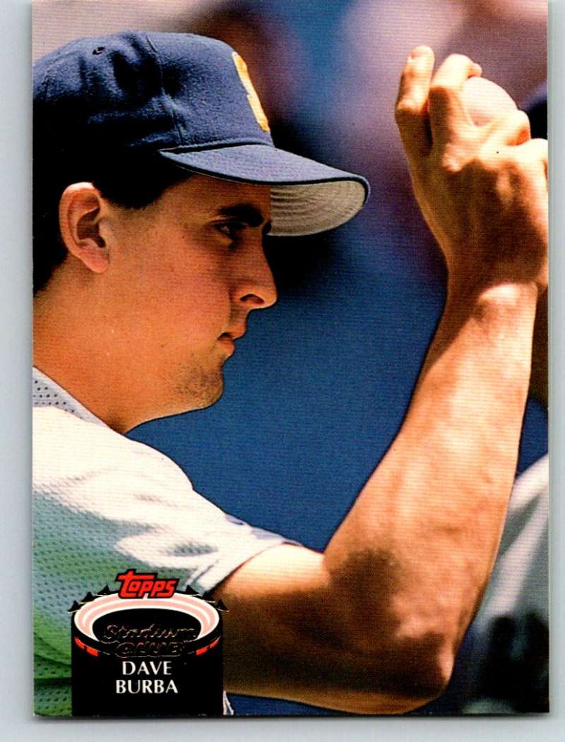 1992 Stadium Club #348 Dave Burba Mint Image 1