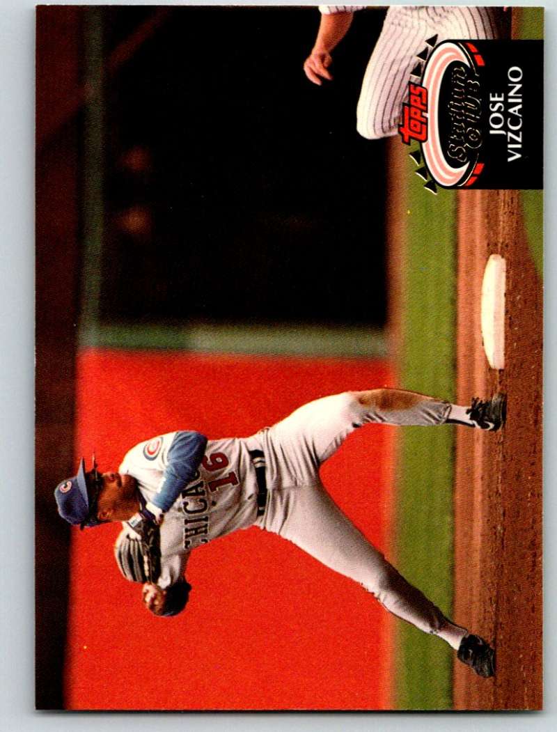 1992 Stadium Club #359 Jose Vizcaino Mint Image 1