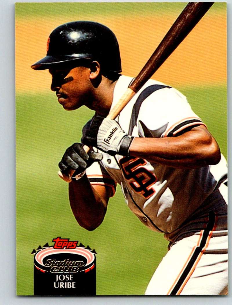 1992 Stadium Club #371 Jose Uribe Mint Image 1