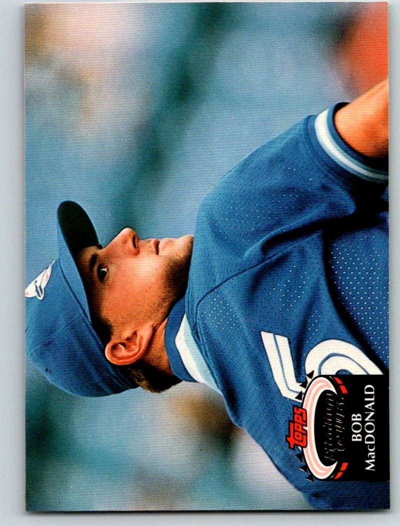 1992 Stadium Club #372 Bob MacDonald Mint Image 1