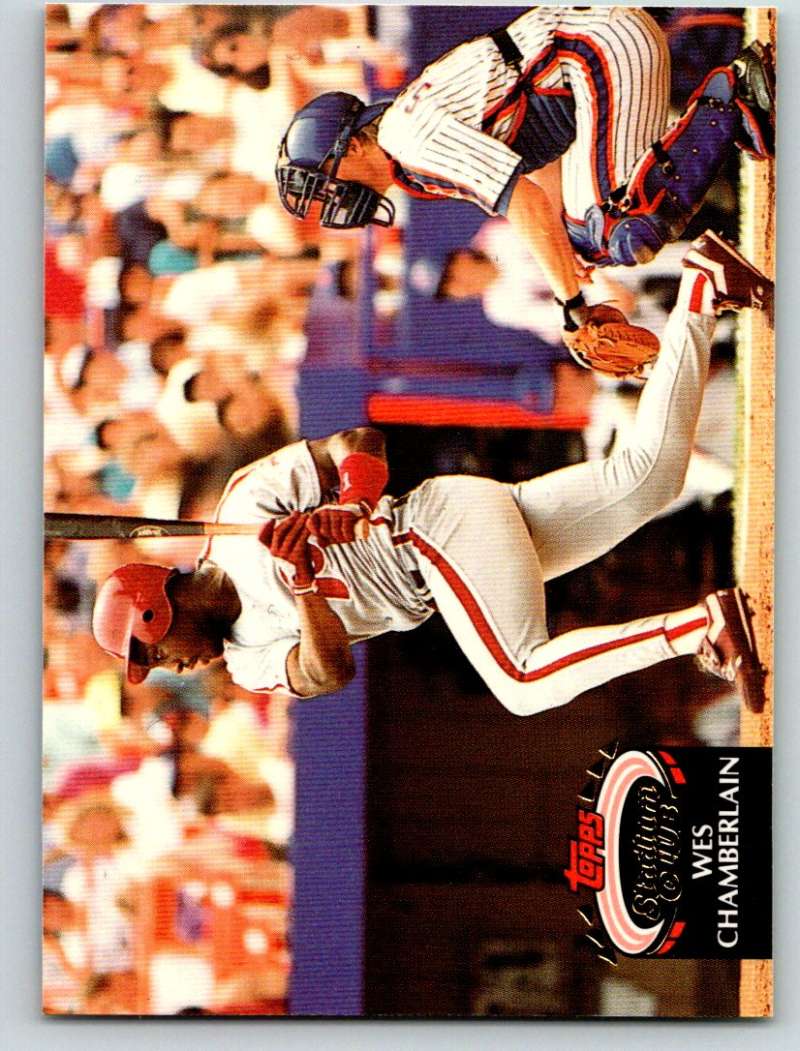 1992 Stadium Club #396 Wes Chamberlain Mint Image 1