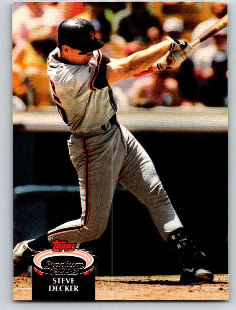 1992 Stadium Club #417 Steve Decker Mint Image 1