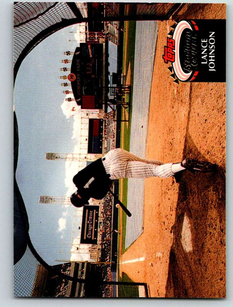 1992 Stadium Club #444 Lance Johnson Mint Image 1