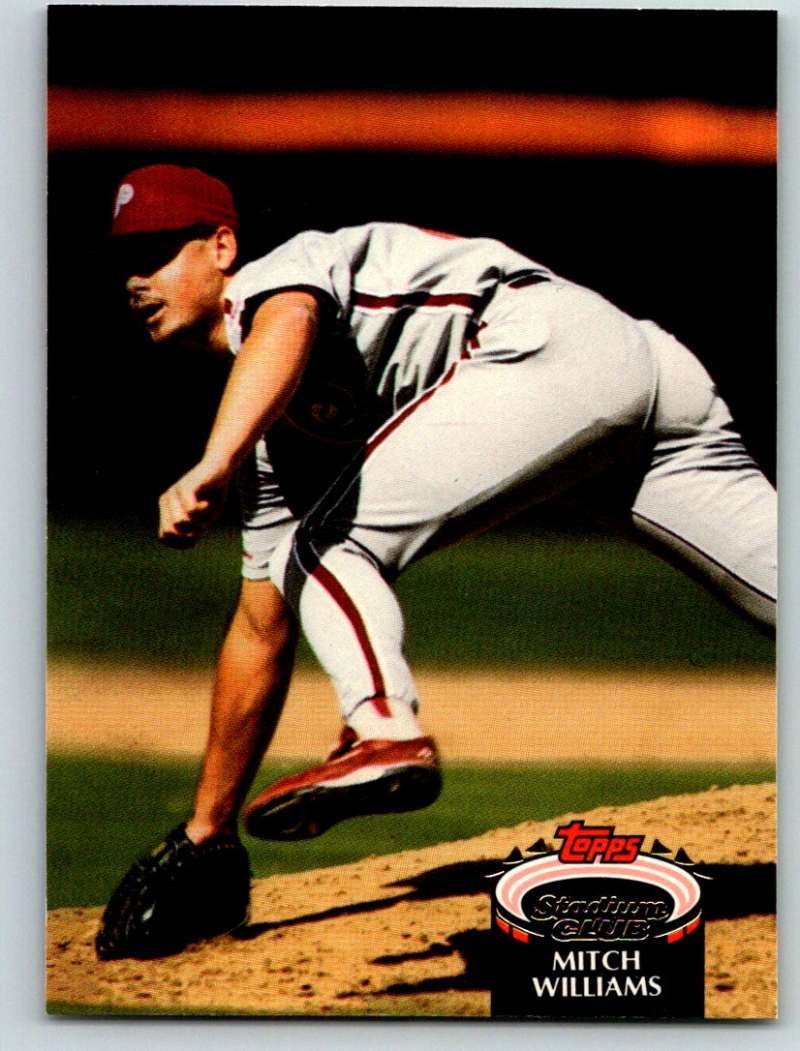 1992 Stadium Club #499 Mitch Williams Mint Image 1
