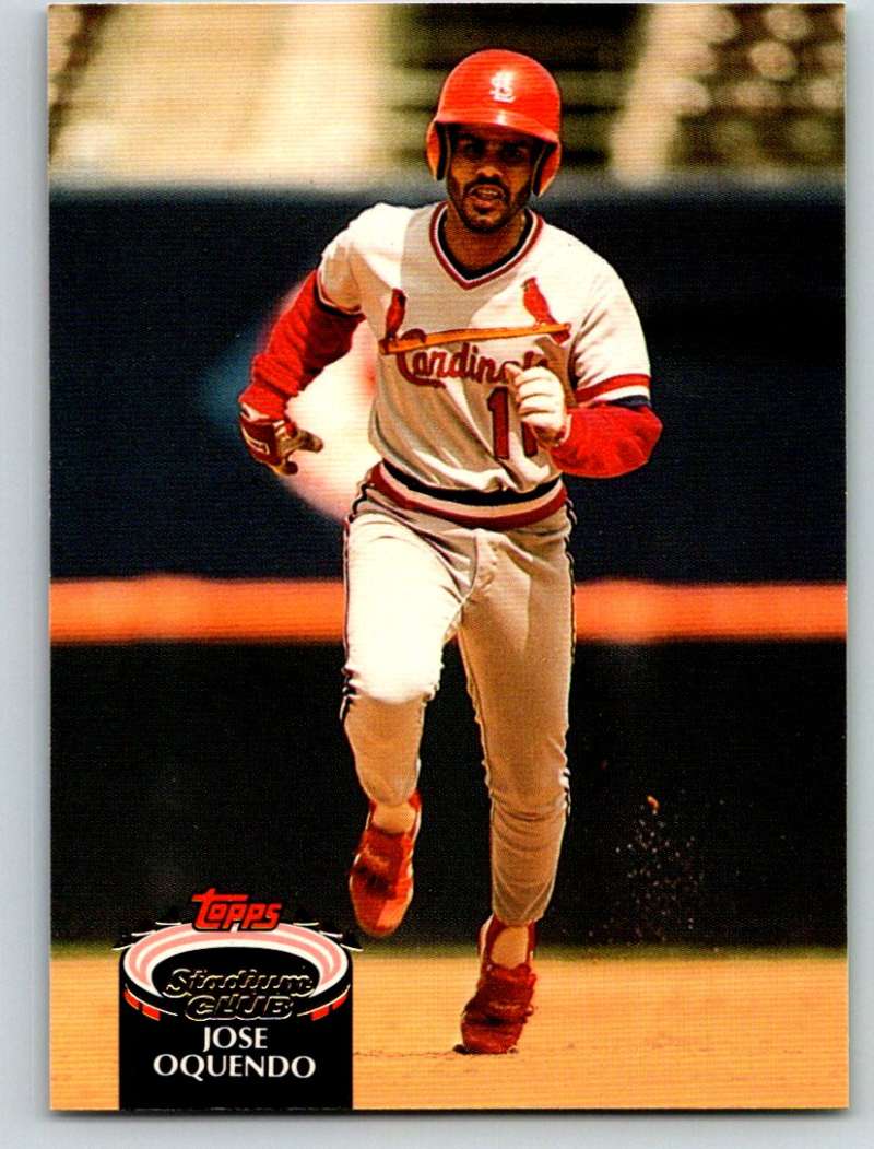 1992 Stadium Club #571 Jose Oquendo Mint Image 1