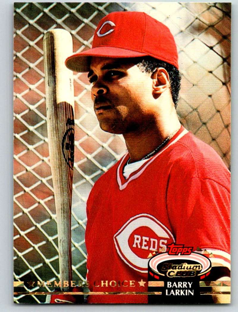 1992 Stadium Club #596 Barry Larkin UER MC Mint Image 1