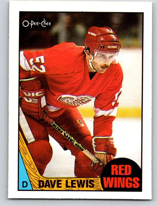 1987-88 O-Pee-Chee #37 Dave Lewis Red Wings Mint