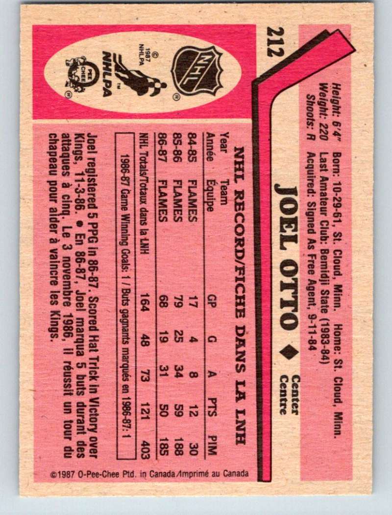 1987-88 O-Pee-Chee #212 Joel Otto Flames Mint