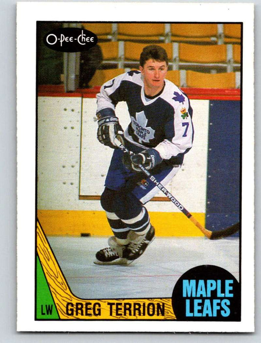 1987-88 O-Pee-Chee #241 Greg Terrion Maple Leafs Mint