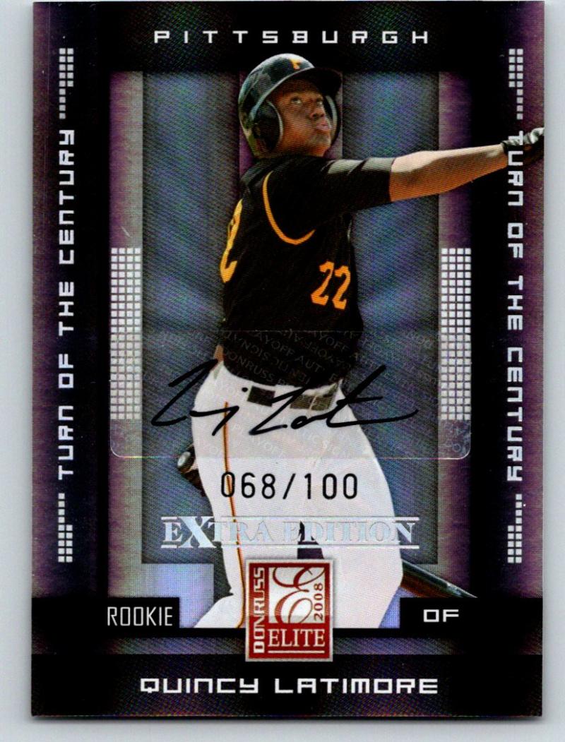 2008 Donruss Elite Extra Edition Signature Quincy Latimore 38/100 03515 Image 1